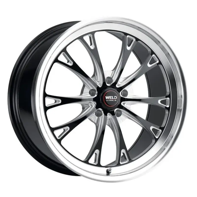 Weld Belmont Beadlock 15X10 / 5X115 Bp / Et22 Bs 6.36 Gloss Black Mil Dia 78.1 1