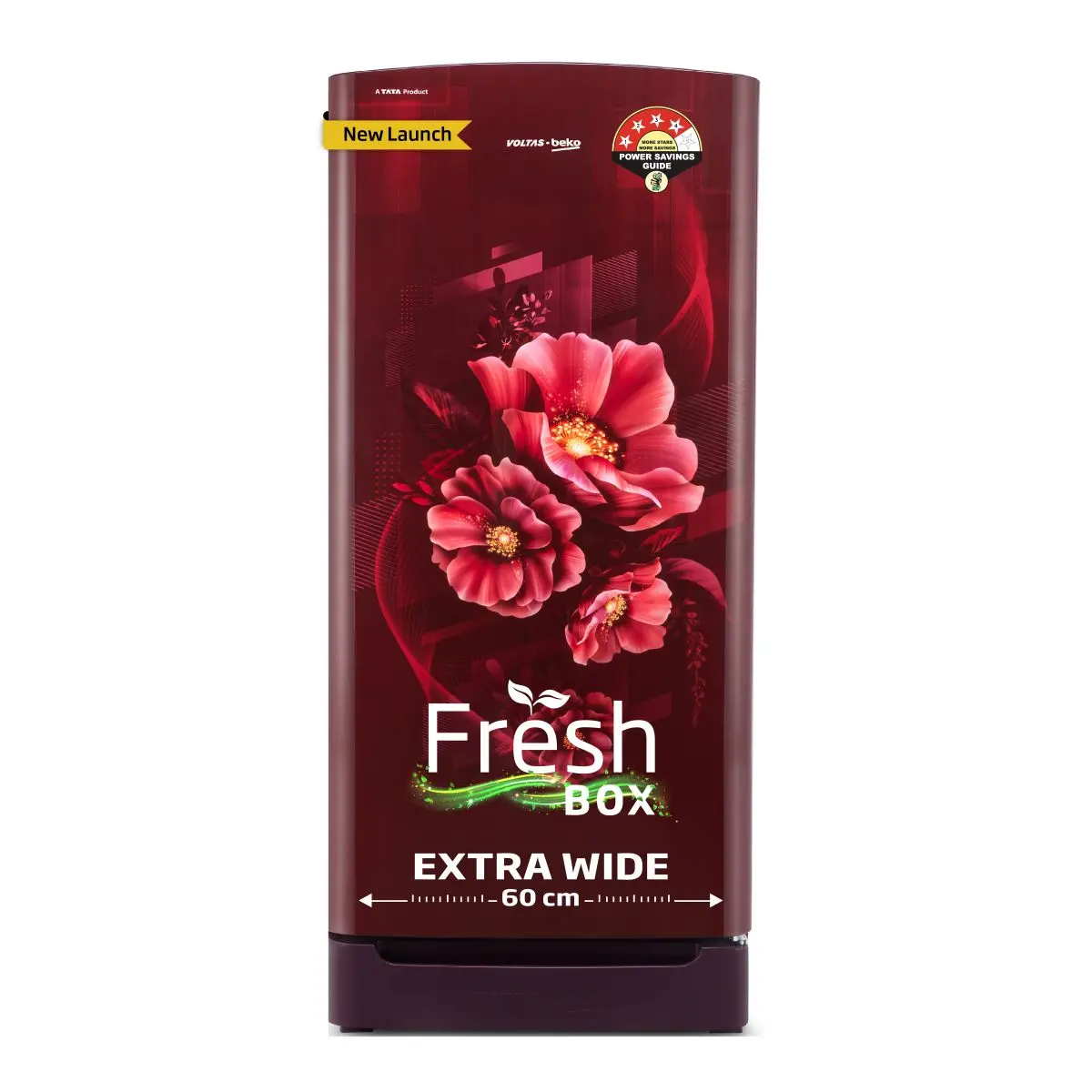 183 L 4 Star Direct Cool Single Door Refrigerator (Rdc215b/W0bwr0m0b00go, Bonita Wine, Fresh Box Technology, With Base Drawer) , Voltas Beko, A Tata Product 1