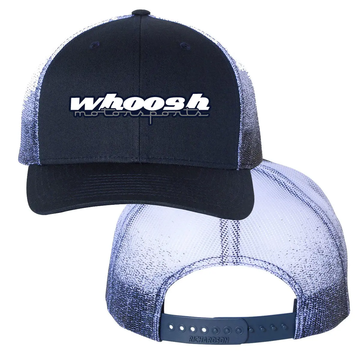 Whoosh Motorsports Snapback Hat "Blue Fade" 1
