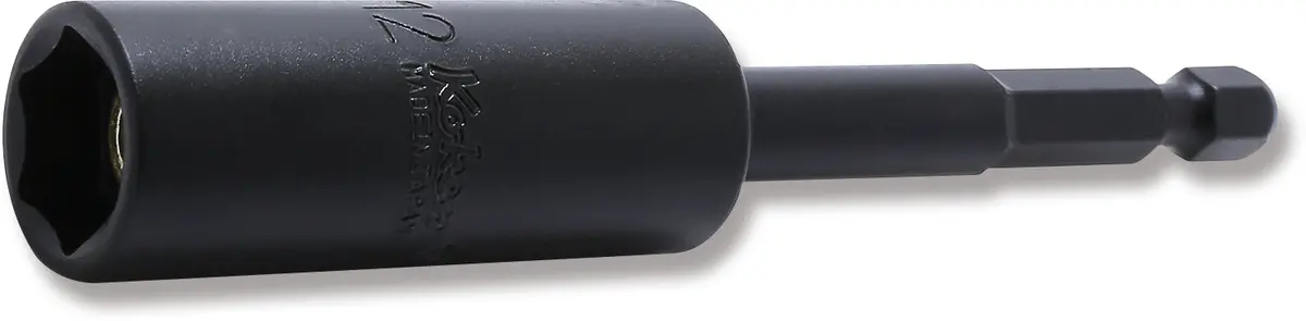 1/4 Hex Dr. Nut Setter With Plastic Protector  12Mm 6 Point Length 100Mm Slide Magnet Turnable Pom Cover 1