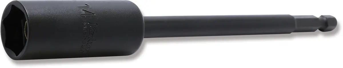 1/4 Hex Dr. Nut Setter With Plastic Protector  14Mm 6 Point Length 150Mm Slide Magnet Turnable Pom Cover 1
