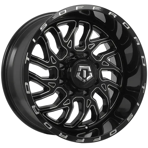 Tis 544 Gloss Black Milled 20X10 -25 8X170 125.2 1