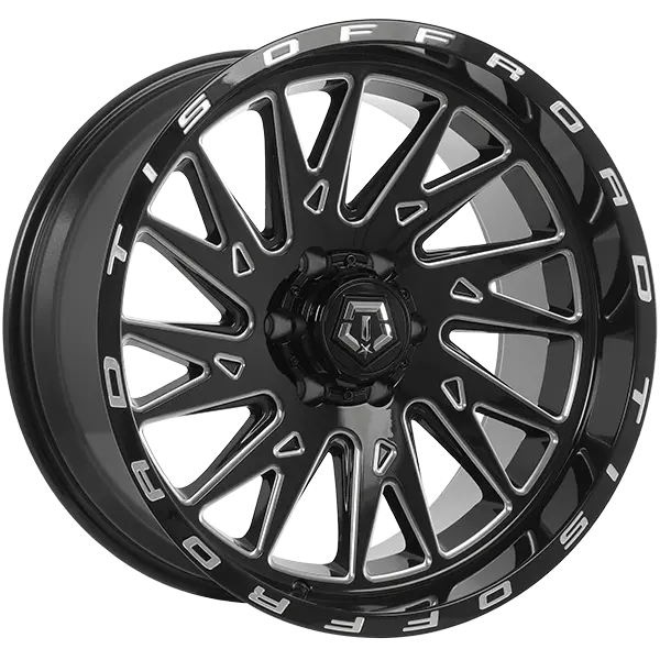 Tis 547 Gloss Black - Milled Edge 20X10.0 -19 6X135mm 87.1Mm 1