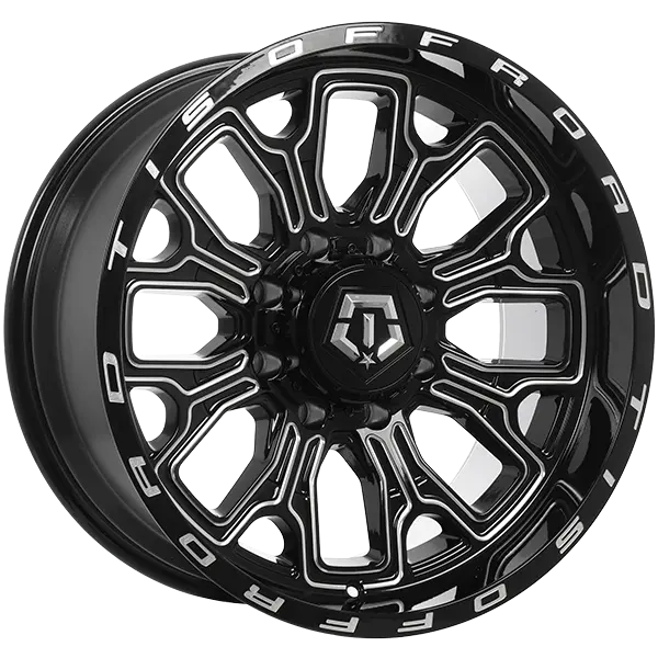 Tis 560 Gloss Black - Milled Edge 20X10.0 -19 8X180mm 124.3Mm 1