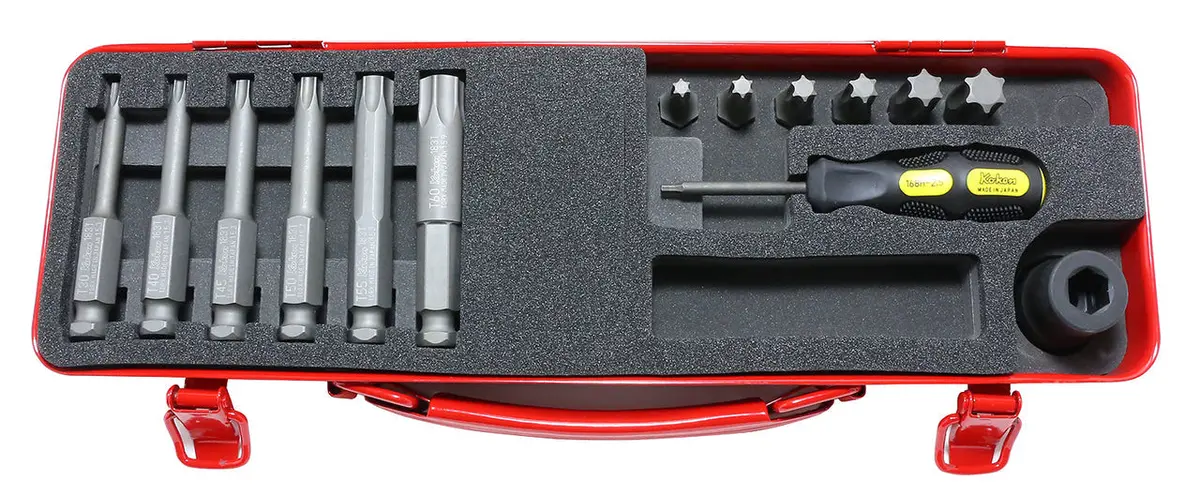 1/2 Sq. Dr. Bit + Bit Holder Set Xzn M4-M12    14 Pieces 1
