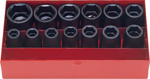 1/2 Sq. Dr. 13 Piece Impact 12-Point Socket Set  10-27Mm 1