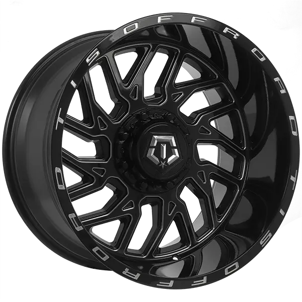 Tis 544 Gloss Black Milled 20X9 +1 8X170 125.2 1