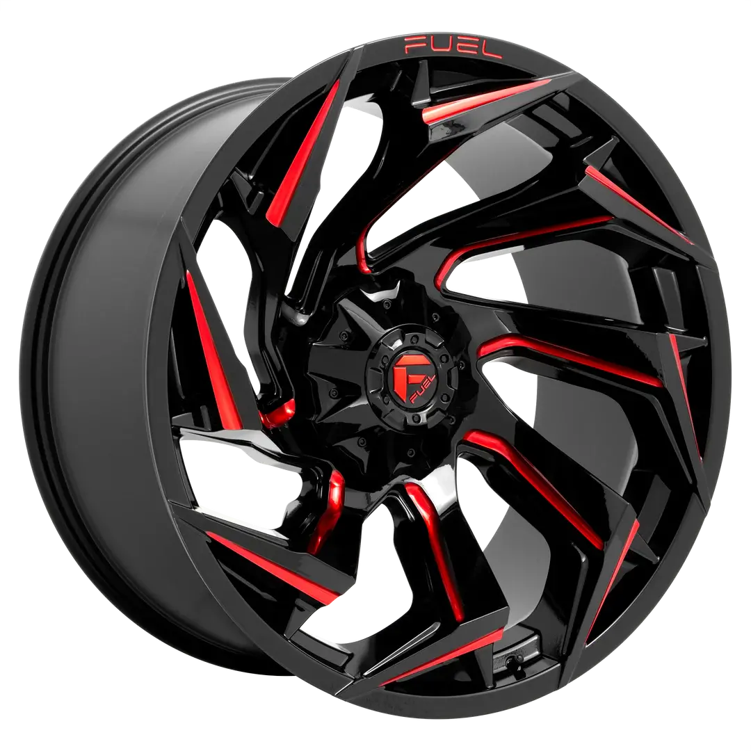 Fuel Reaction 20X10 6X135/6X139.7 Gloss Blk Milled Red -18Mm 1