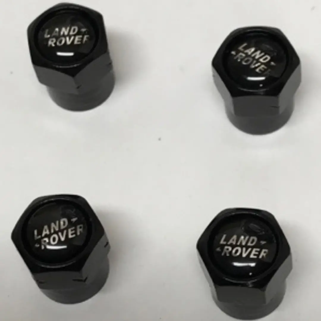 Set Of 4 Universal Land Rover Black Wheel Stem Air Valve Caps 941258F0 1