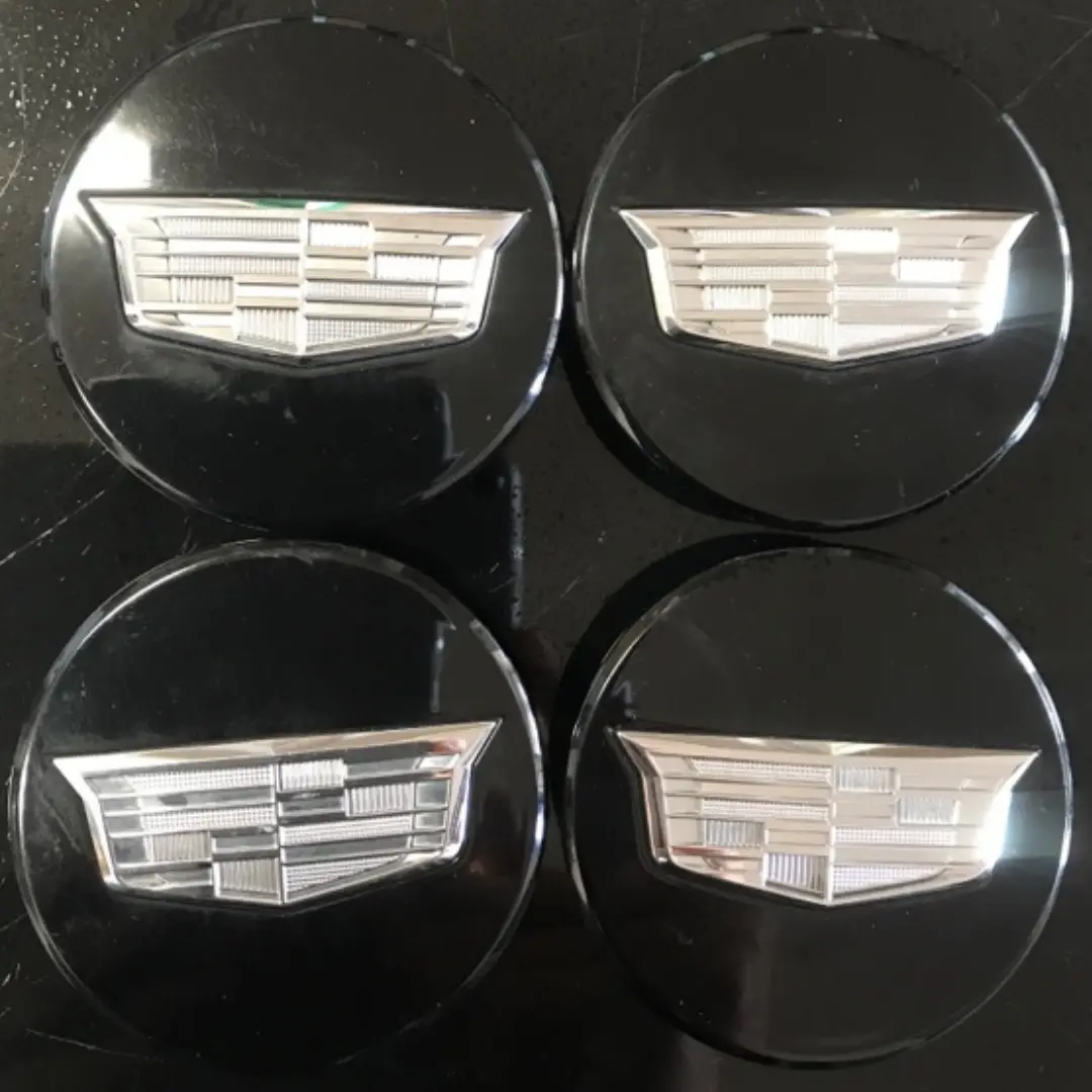 Set Of 4 Cadillac Black Wheel Hub Center Cap 9597375 Ed92511a 1