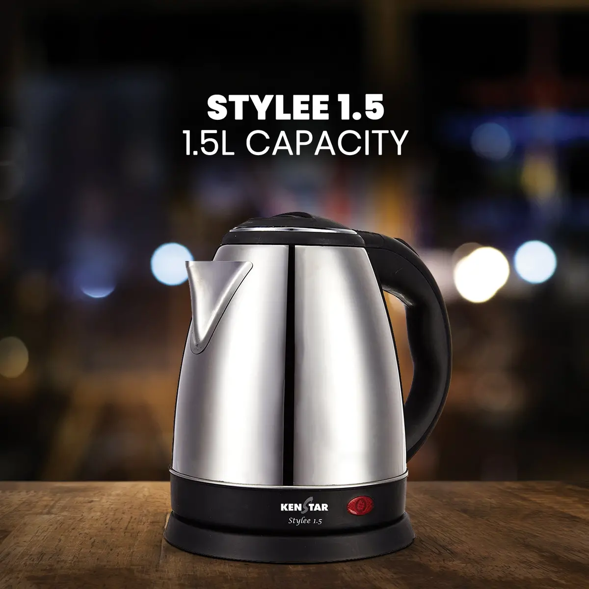 Stylee 1.5Litre 1350W, Electric Kettle With Cordless Functionality 1