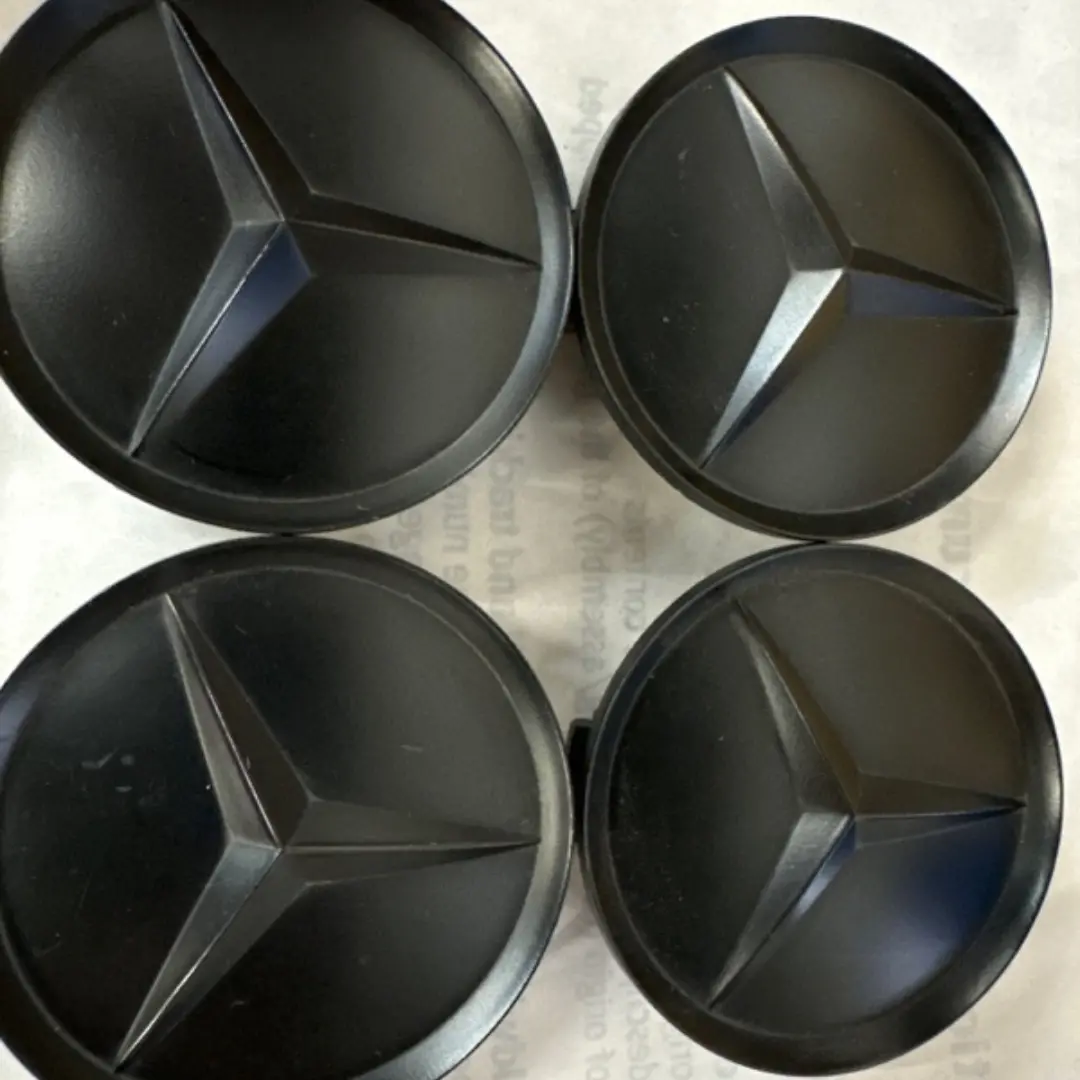 Set Of 4 Mercedes-Benz Wheel Center Cap Matte Black 015Ddbc3 1