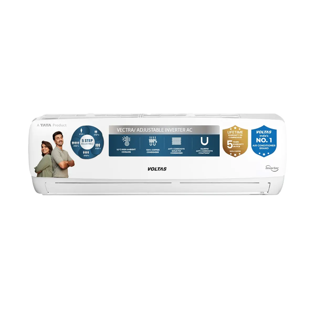 Voltas Split Air Conditioner, 1.5 Ton, 5 Star - 185Inv Vectra Elegant 1