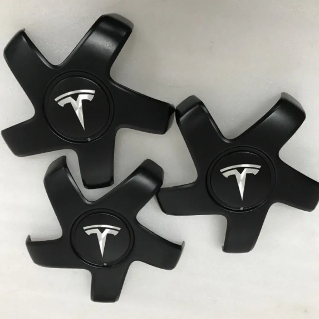 Set Of 3 Tesla 1044234-00-A Wheel Oem Center Cap 1A809c9a 1