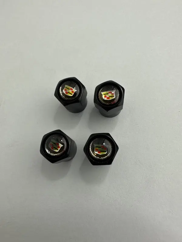 Set Of 4 Universal Cadillac Black Wheel Stem Air Valve Caps E1ea0b59b 1