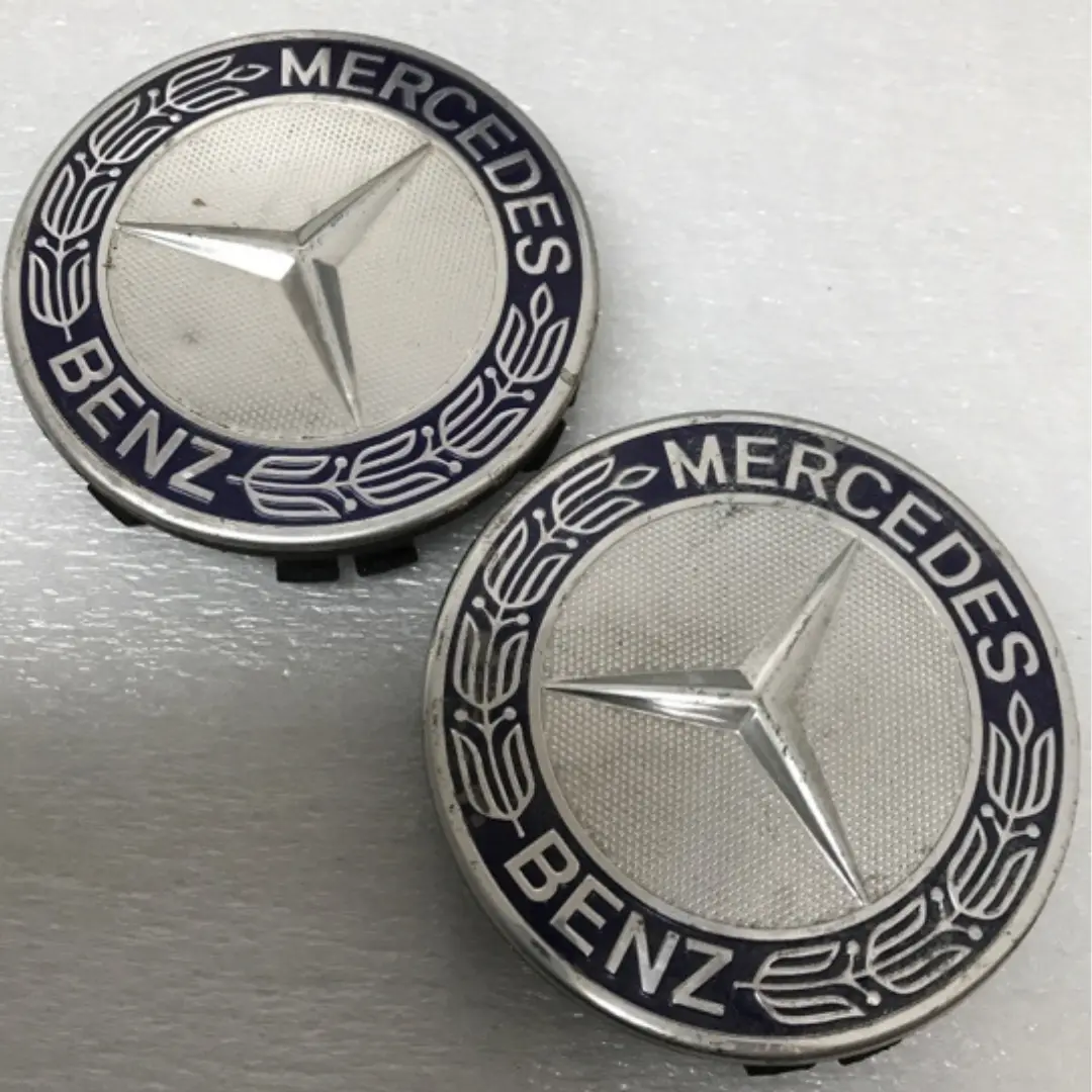 Set Of 2 Silver Mercedes-Benz Center Caps 75 Mm A1714000125 11D7ba9f 1