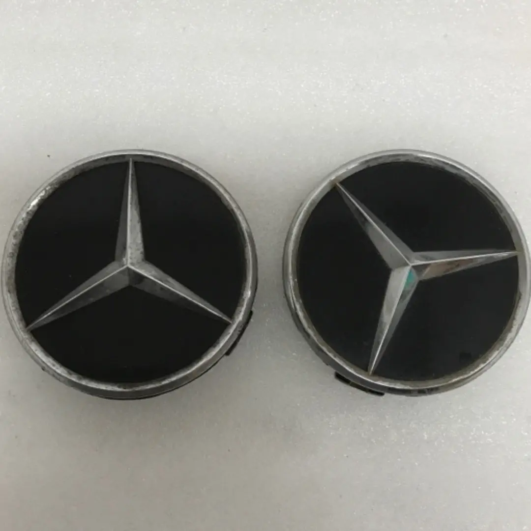 Set Of 2 Center Caps Mercedes Benz 220 400 01 25 75 Mm 1