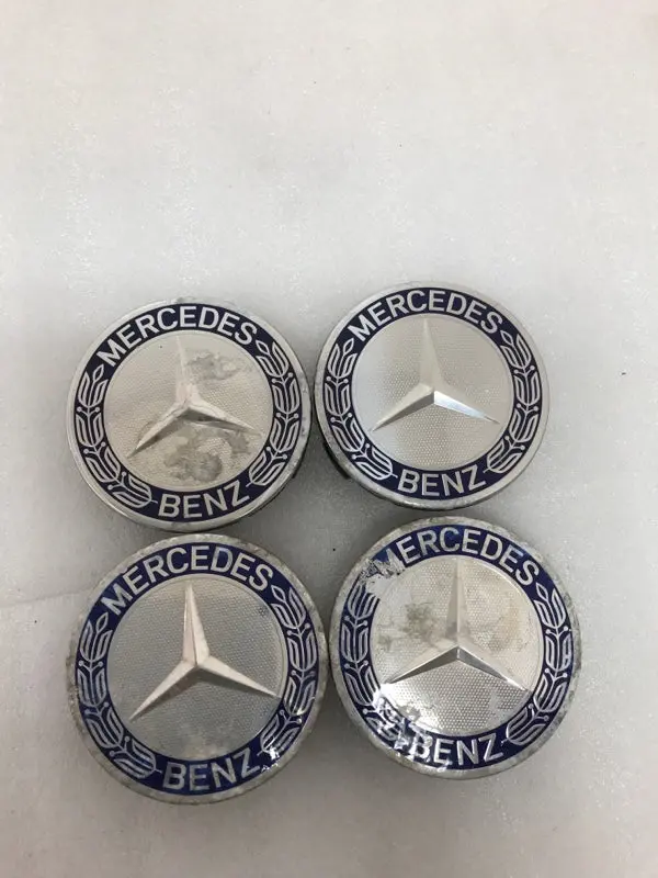 4Pc Mercedes 75Mm Classic Dark Blue Wheel Center Hub Caps Amg Wreath 03Df9bb3 1