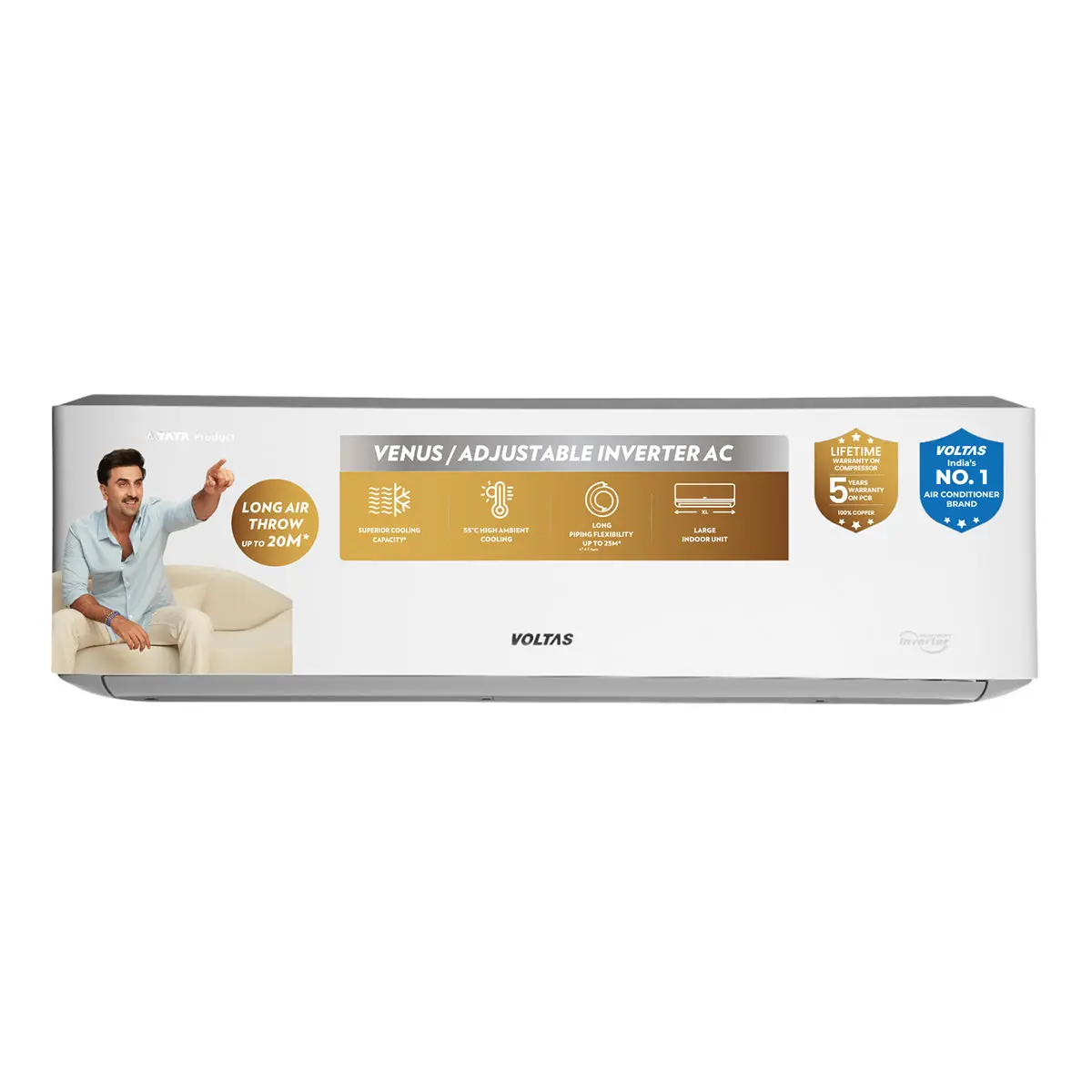 Voltas Split Air Conditioner, 1.5 Ton, 5 Star - 185Inv Venus Luxe 1