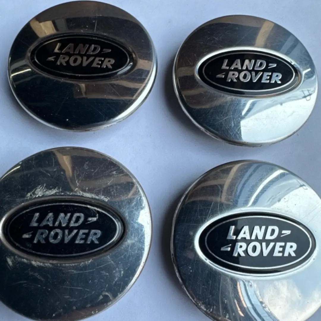 Set Of 4 Oem Land Rover Polished Center Caps 63Mm 8H1m-37190-Aa 2553837F 1