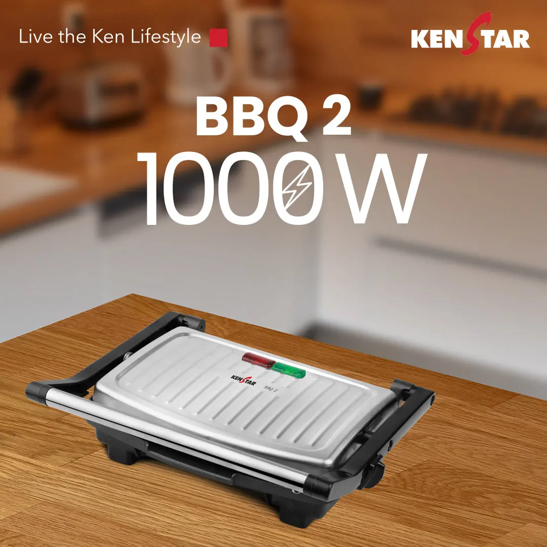 Bbq 2 Barbeque Grill 1000W With Non Stick Plates 1