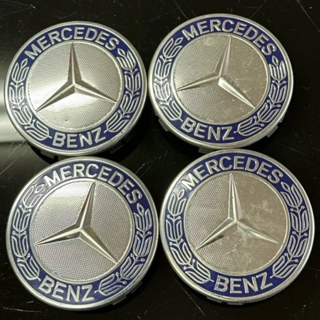 Set Of 4 Mercedes-Benz Dark Blue Center Cap 75Mm B62a7e4c 1