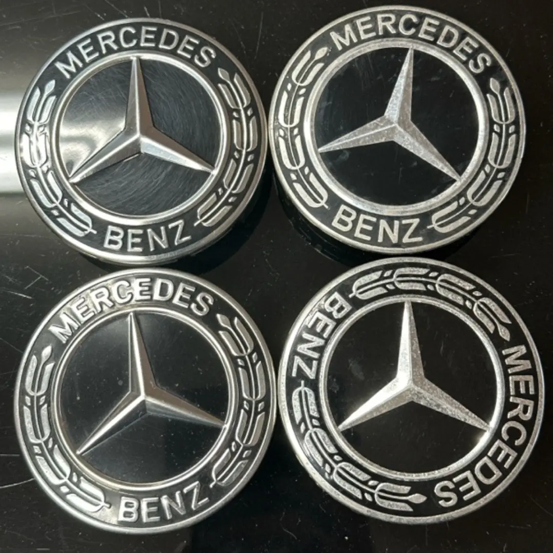 Set Of 4 Mercedes-Benz Black Wheel Center Cap 75Mm A1714000025 2A1c0ea7 1
