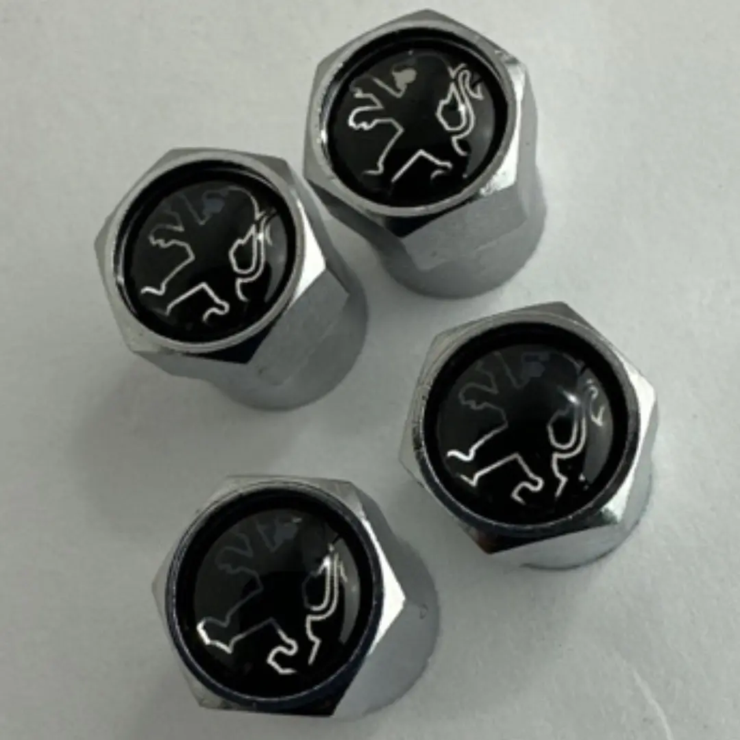 Set Of 4 Universal Peugeot Silver Wheel Stem Air Valve Caps F19f7c3ds 1