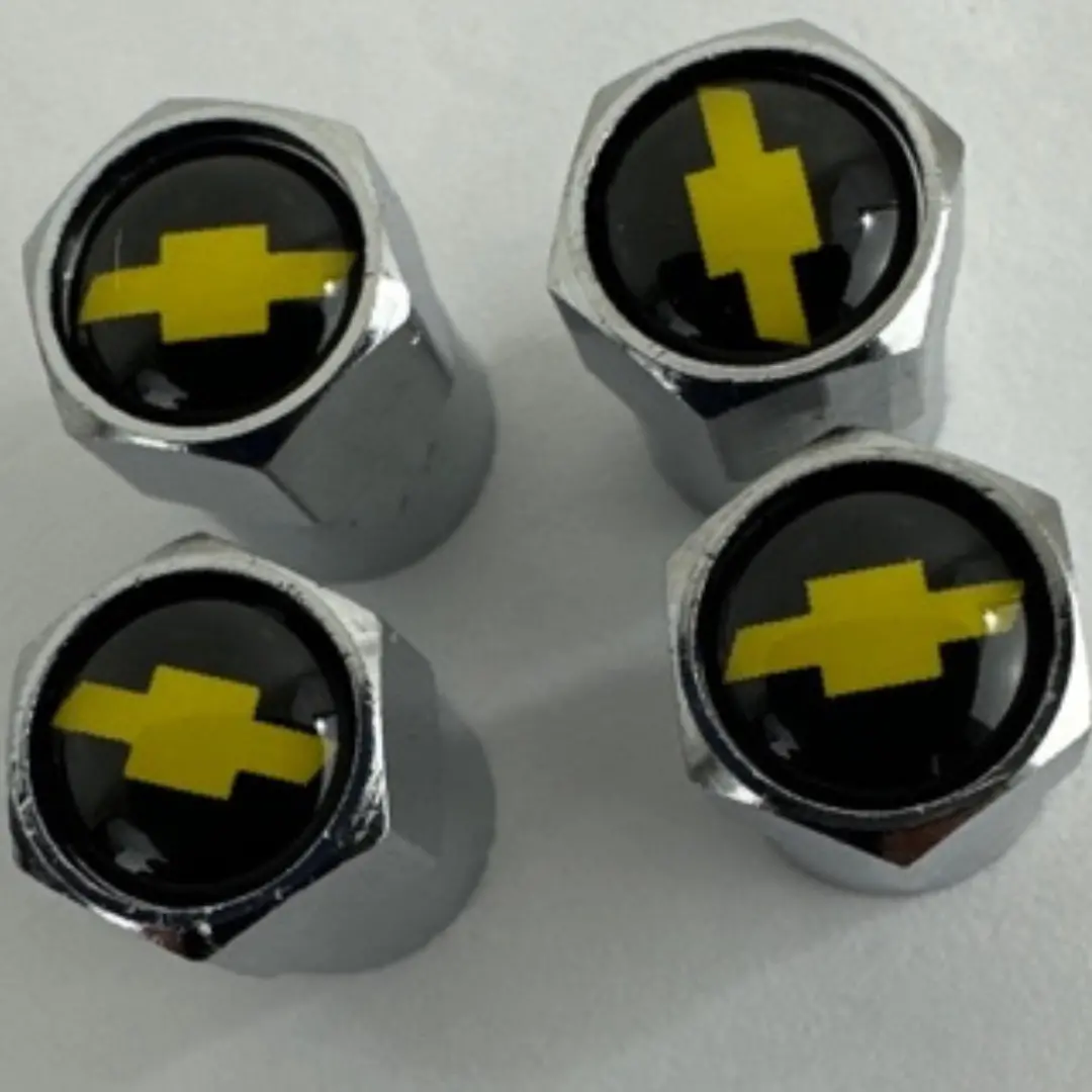 Set Of 4 Universal Chevrolet Silver Wheel Stem Air Valve Caps 91Bc4ee4 1