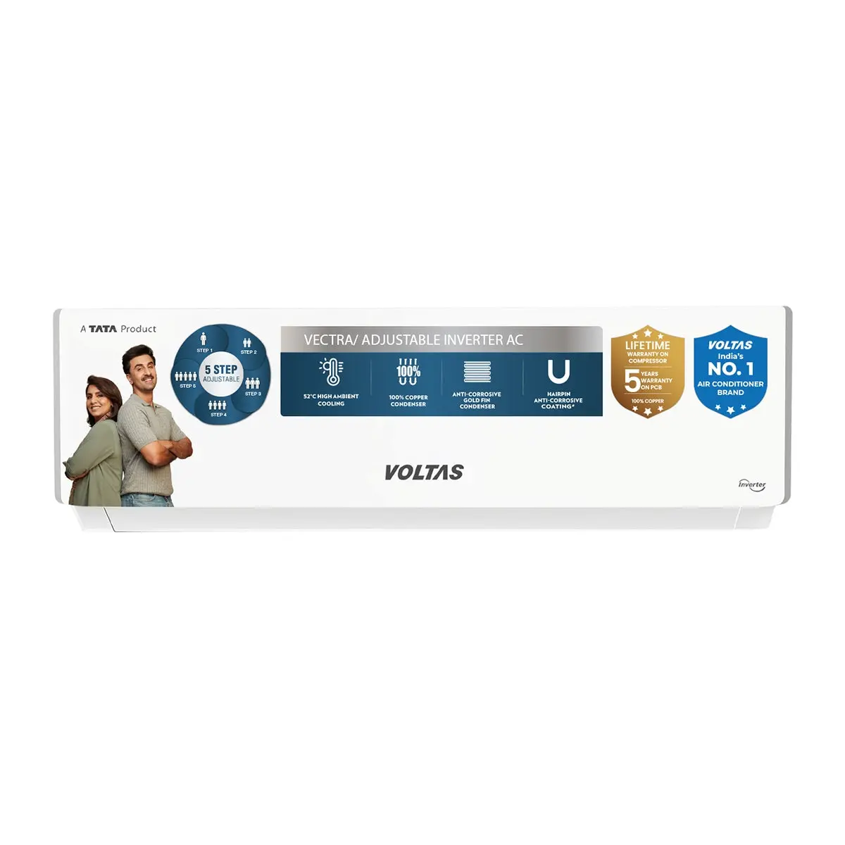 Voltas Split Air Conditioner, 2 Ton, 5 Star - 245Inv Vectra Plush 1