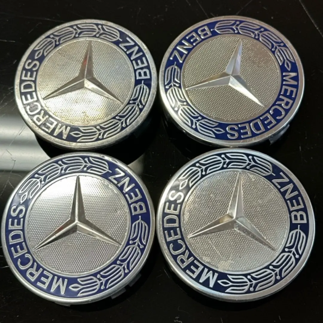 Set Of 4 Mercedes-Benz Classic Dark Blue Center Cap 75Mm 9A25063c 1