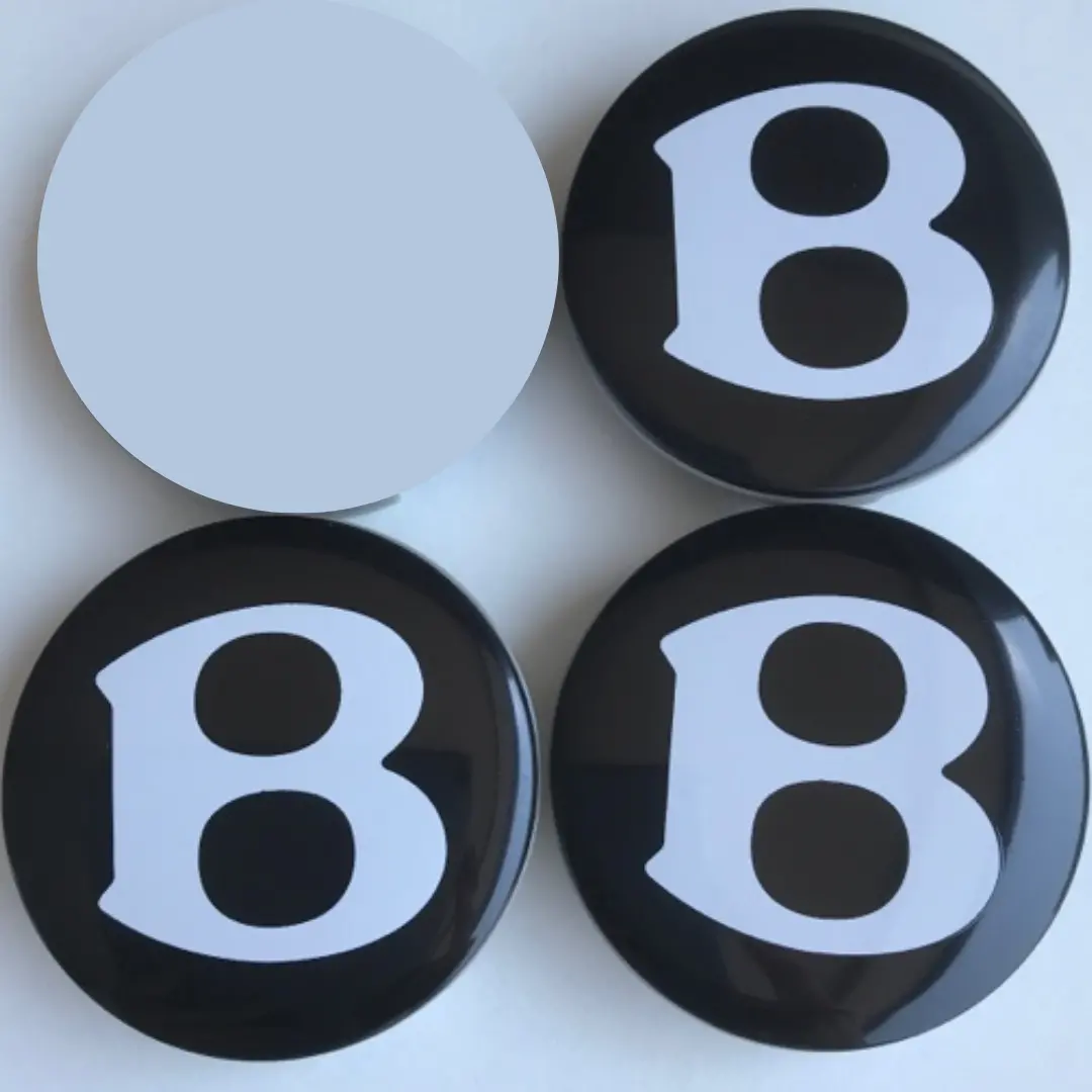 Set Of 3 Bentley Black Wheel Center Cap Pa6.6 M30 Ae200937 1