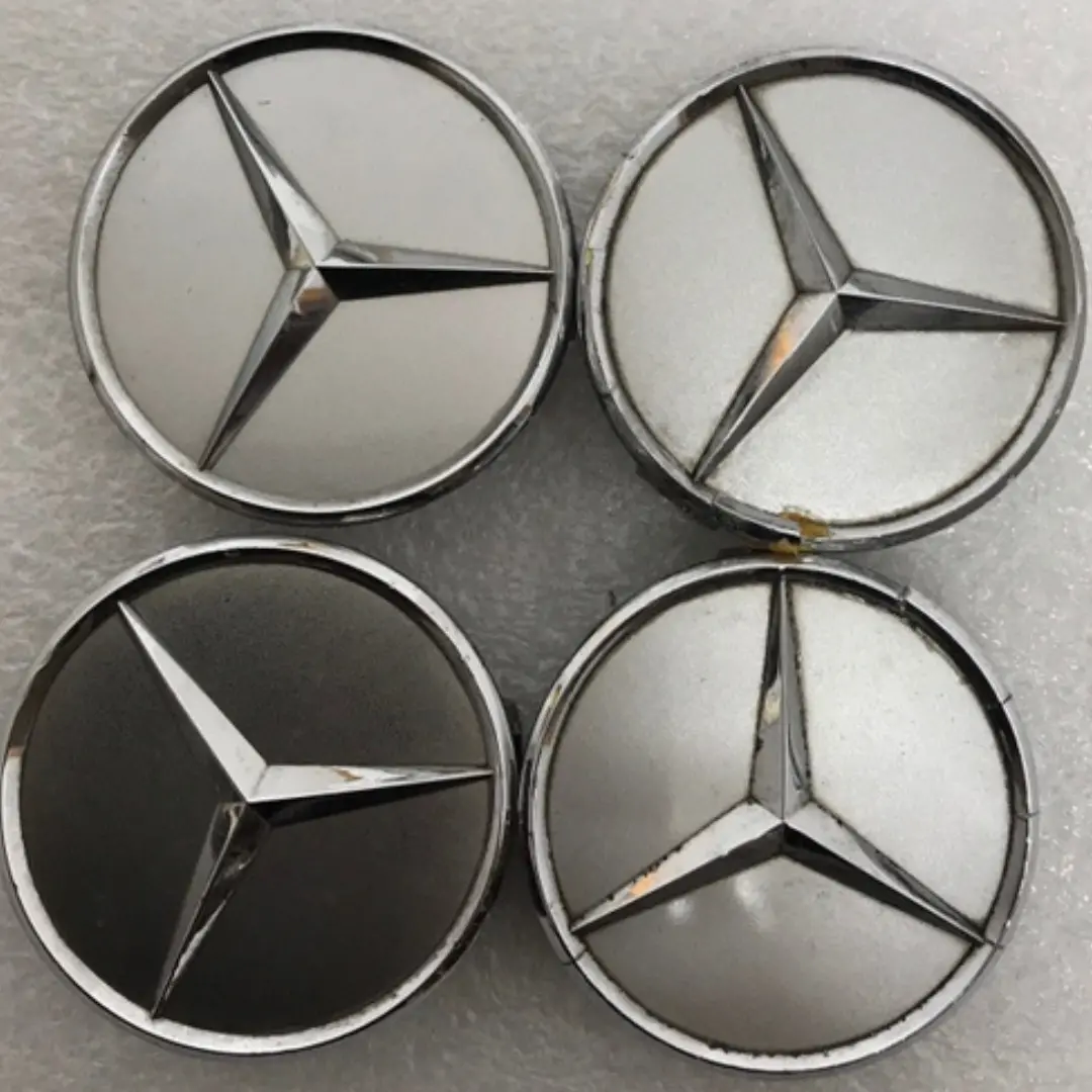 Set Of 4 Mercedes-Benz Silver Wheel Center Hub Caps 75Mm 23Fc508f 1