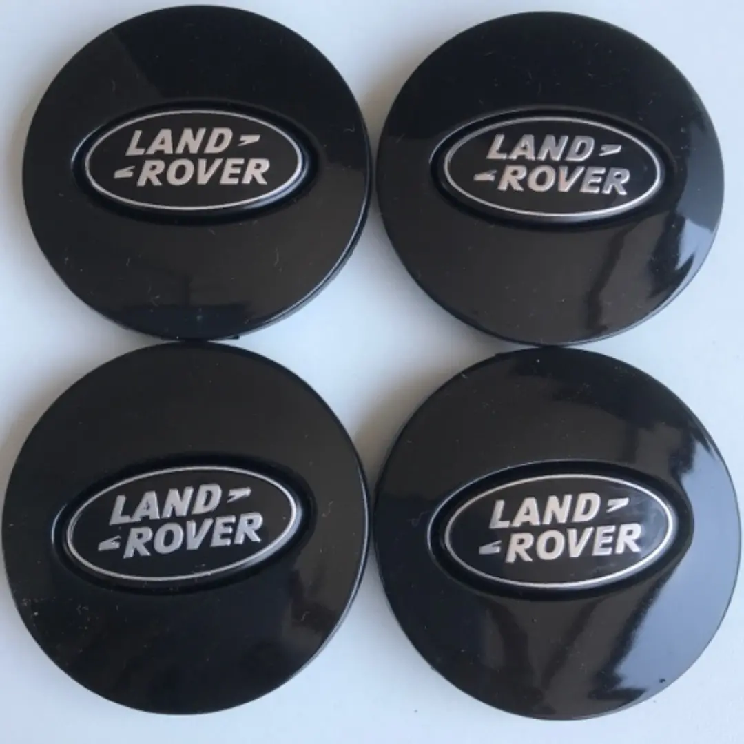 Set Of 4 Land Rover Range Rover Center Hub Cap Black Rrj000010xxx 6F6c4874 1