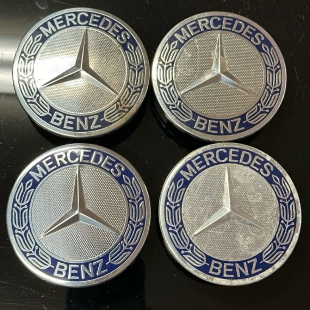 Set Of 4 Mercedes-Benz Classic Dark Blue Center Cap 75Mm 10C45dc5 1