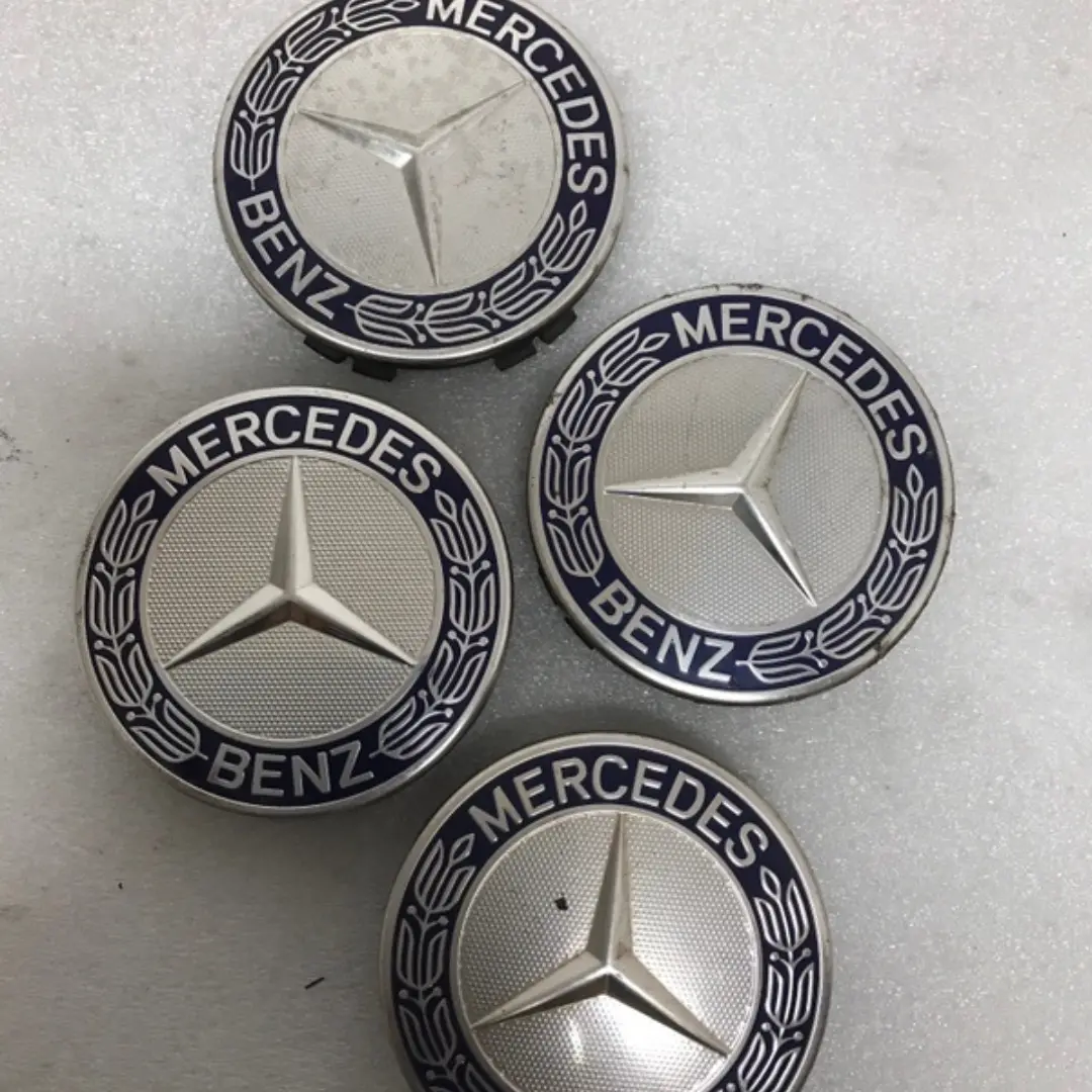 Set Of 4 Mercedes-Benz 75Mm Classic Dark Blue Wheel Center Caps E2ec234c 1