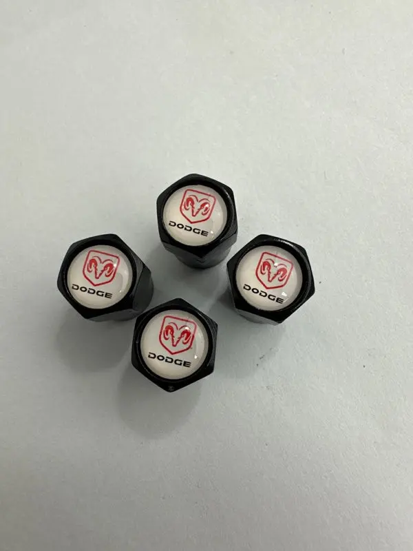 Set Of 4 Universal Dodge Black Wheel Stem Air Valve Caps Ec468311 1
