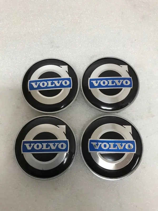 Set Of 4 Volvo Iron Mark Alloy Wheel Center Cap Black 34Df29a8 1