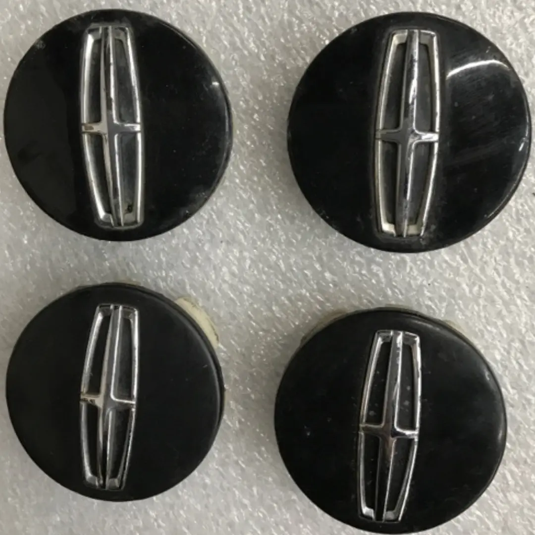 Set Of 4 Lincoln Black Wheel Center Caps Dpsc-1A096-Aa 29A3a6cf 1