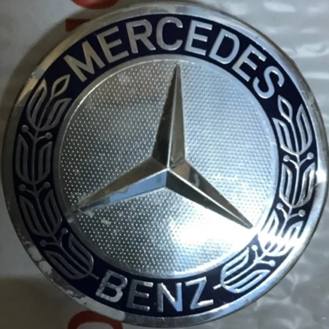 Mercedes 75Mm Classic Dark Blue Wheel Center Hub Cap Amg Wreath B48cad67 1