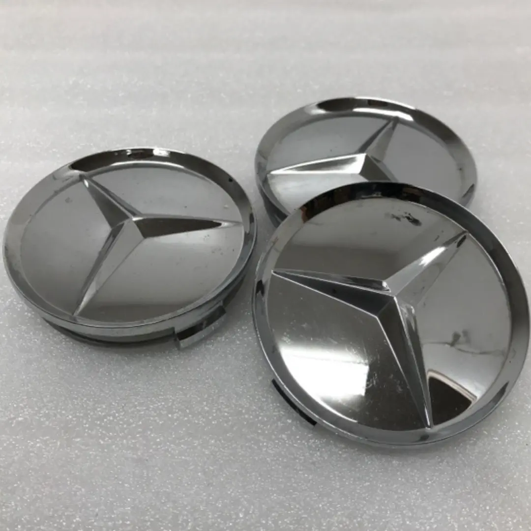 Set Of 3 Mercedes Benz Chrome Center Caps A1714000125 A8368d4f 1