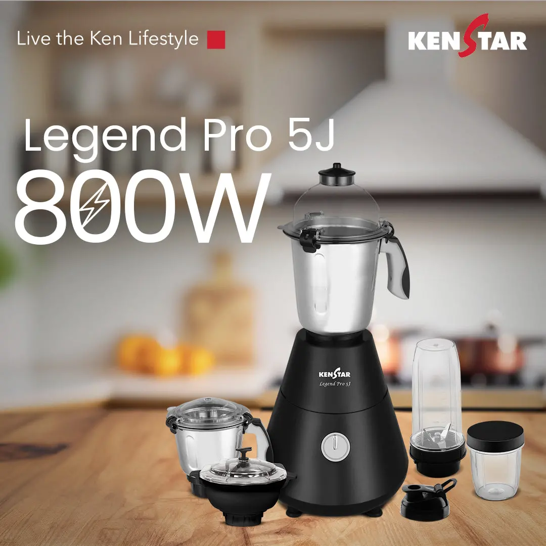 Legend Pro 5J Mixer Grinder ,800W Power Plus Turbo Motor 1