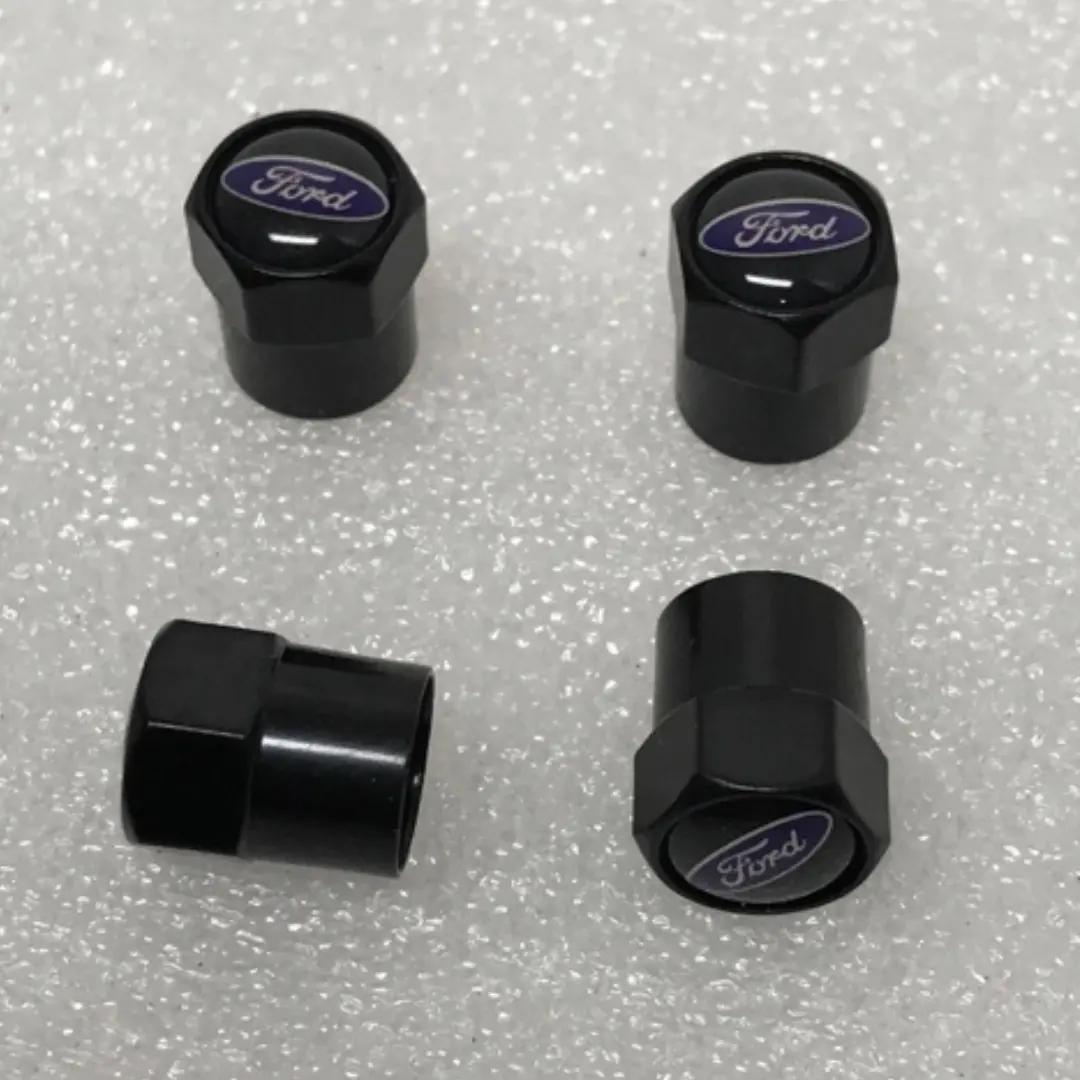 Set Of 4 Ford Wheel Air Stem Valve Caps E029f341 1