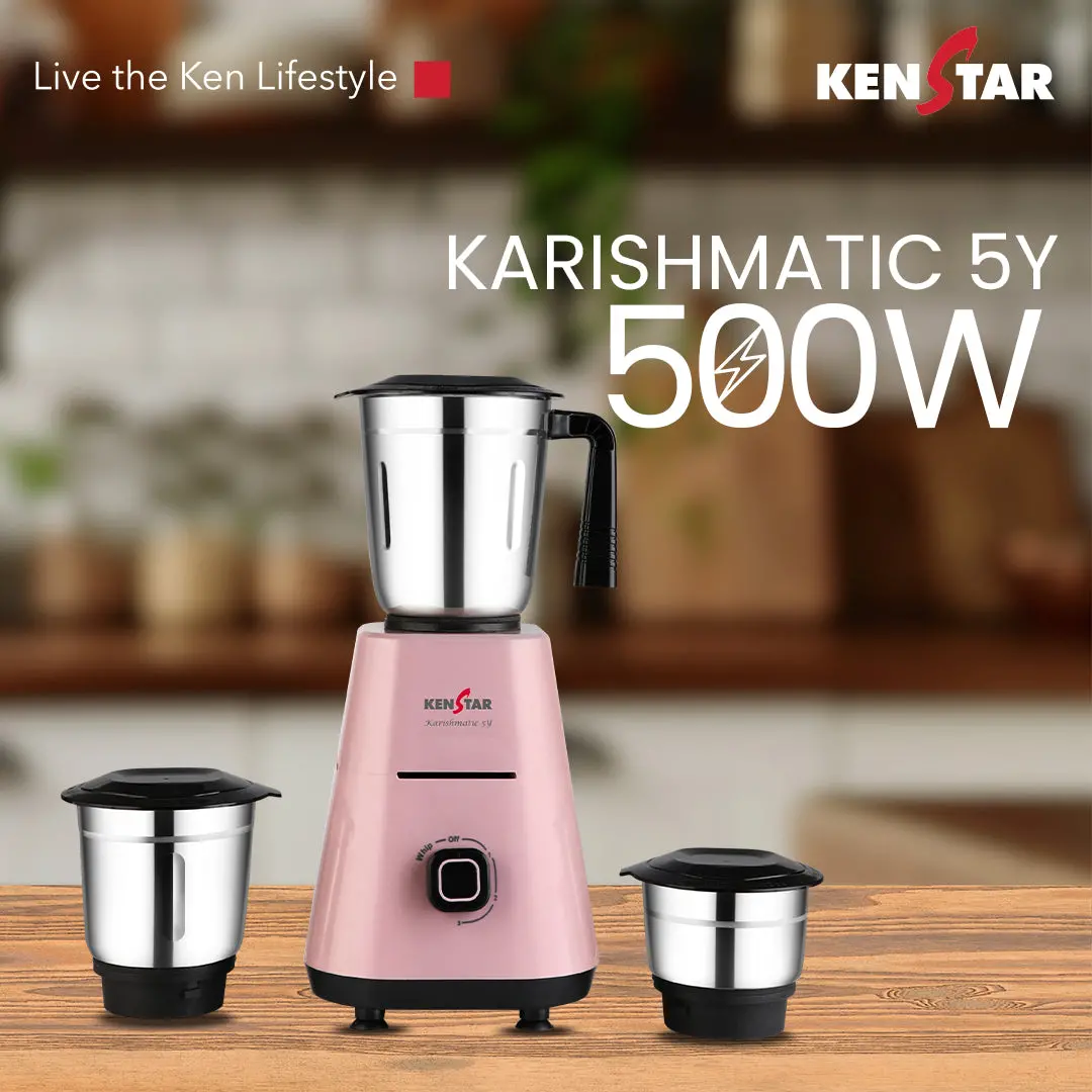Karishmatic 5Y, 500W Power Plus Turbo Motor, Mixer Grinder 1