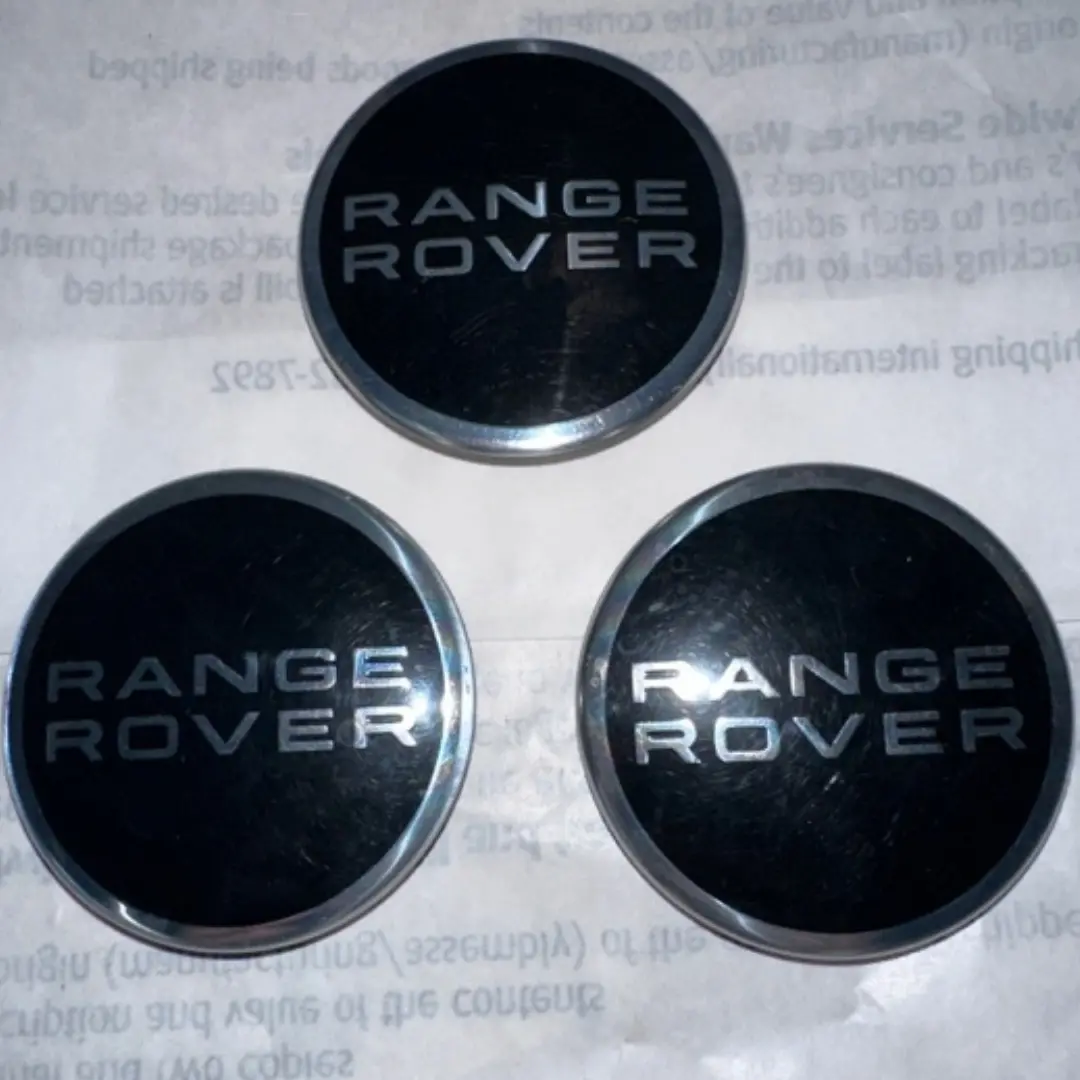 Set Of 3 Range Rover Wheel Center Caps Glossy Black 63Mm 29Cb4848 1