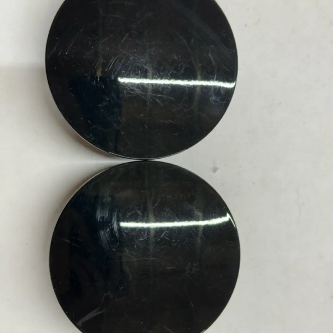 Set Of 2 Blank Gloss Black Wheel Center Cap Cap5190 18078713 1