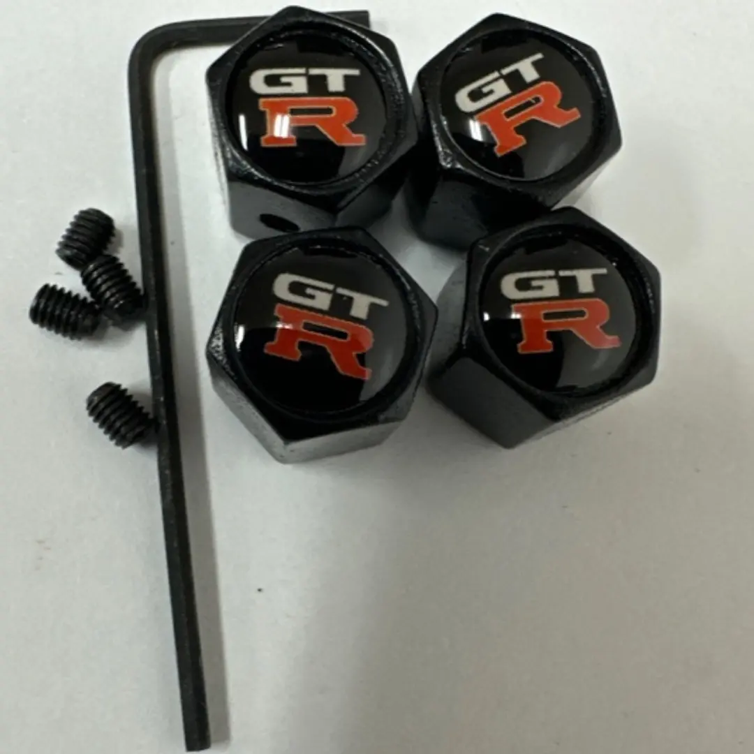Set Of 4 Universal Gtr Wheel Stem Air Valve Caps Anti-Theft Cover Kit 4Da7d3e4 1