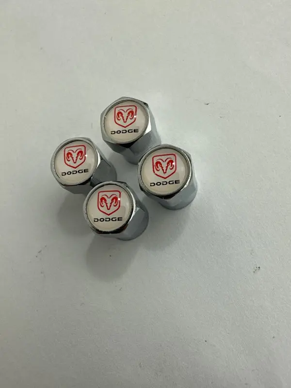 Set Of 4 Universal Dodge Silver Wheel Stem Air Valve Caps Ec468311 1