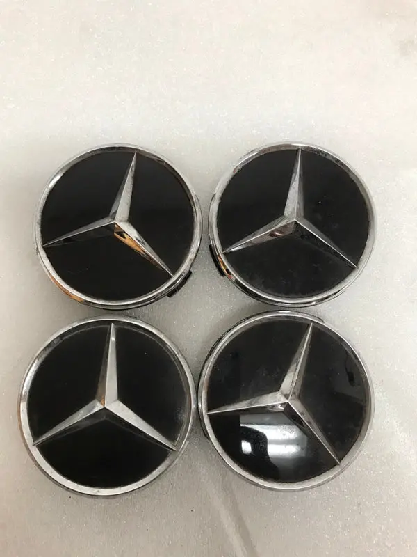 4X Mercedes-Benz Matte Black Wheel Center Hub Caps 75Mm 31F18487 1