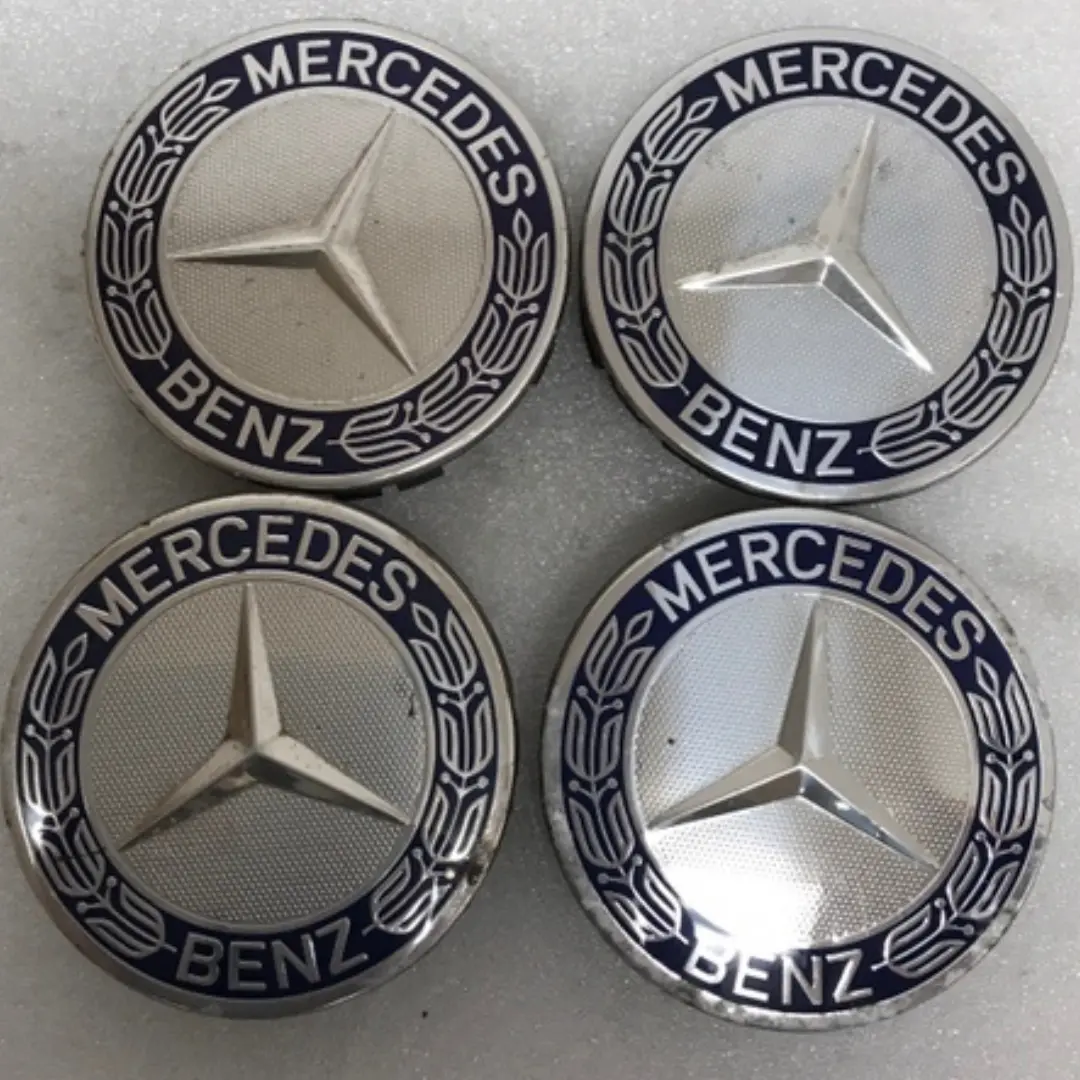 Set Of 4 Mercedes 75Mm Classic Dark Blue Wheel Center Hub Caps Amg Aeb5c85c 1